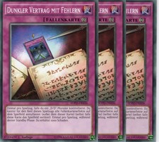 yugioh 3x Dunkler Vertrag mit Fehlern SDPD-DE036 COMMON 1AUFLAGE DEUTSCH