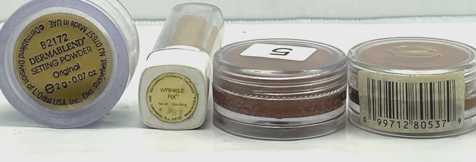 (2) DERMABLEND Cover Creme OLIVE BROWN #5  1/4 oz + Setting Powder, Wrinkle Fix - Image 4 of 4