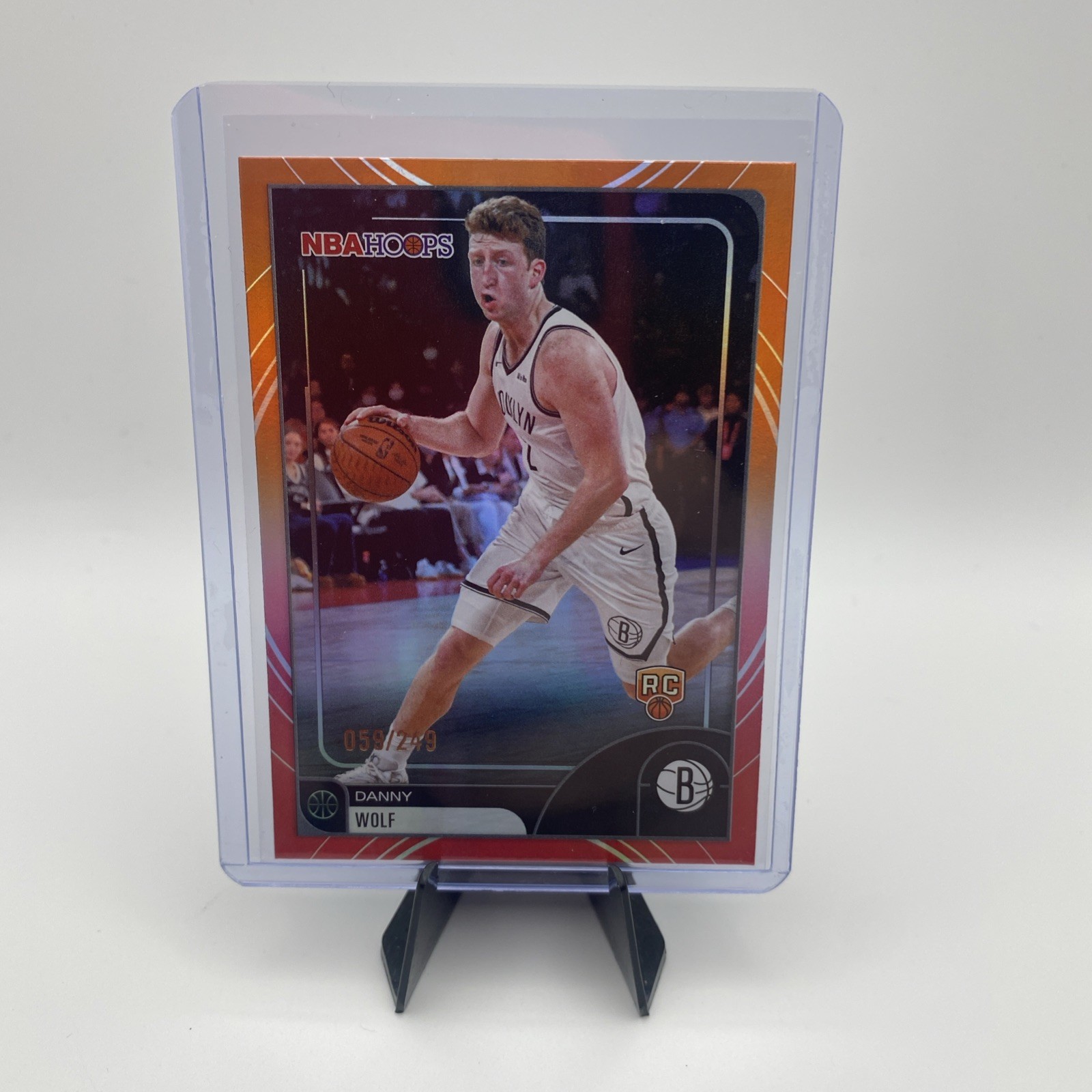2026 Topps NBA Hoops - Orange Hoops Danny Wolf  #246 RC Nets - 59/249