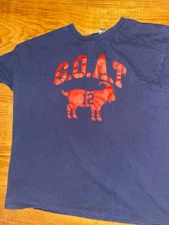 Goat Greatest of All Time New England Football Short Sleeve T Shirt - Navy