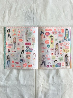 Top Model Stickerbogen Aufkleber Mädchen Models Fashion Accessoires 2 A4 Seiten