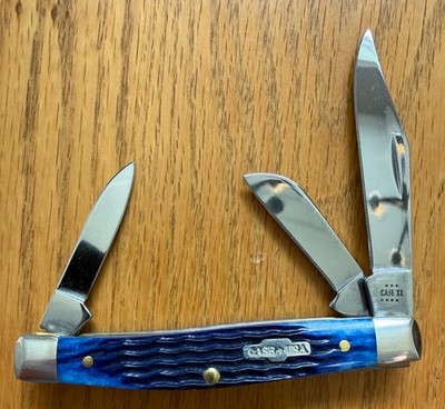 CASE BLUE STOCKMAN KNIFE #6344 SS NEVER USED  N33