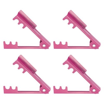 4pcs Rose Thorn Stripper Tool 5.5'' Metal Flower Thorn Leaf Remover, Pink
