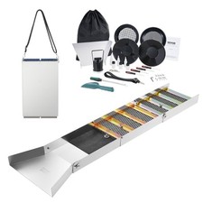 Folding Sluice Box Gold Panning Kit, 50 Inch 23pc Gold Prospecting Equipment Kit
