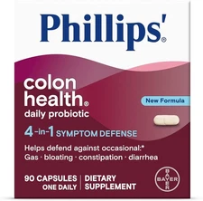 Phillips' Colon Health Daily Probiotic Capsules, 4-in-1 90 Count (Pack of 1) 