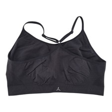 Aspire Women's Black Seamless Sports Bra Crossback Stretch Nylon Spandex Size XL