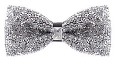 Rhinestone Bow Ties for Men - Pre Tied Sequin Bowties Men with Adjustable Len...