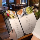 WeChef 5 Pack Menu Covers 8.5"x14" 6 Views Faux Leather Cafe Restaurant Bars — photo 5