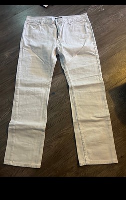 Men's Access Solid Basic White Men s Jeans - Size 36 X 34