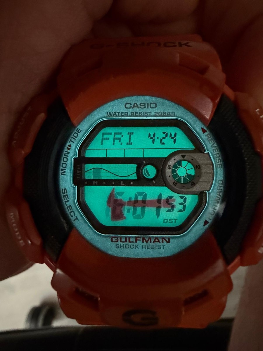Vintage Casio G-Shock Gulfman Orange G9100R Titanium Rust