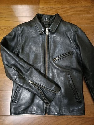 VANSON ENF Single Riders Jacket Size 34 Black Leather USA Made