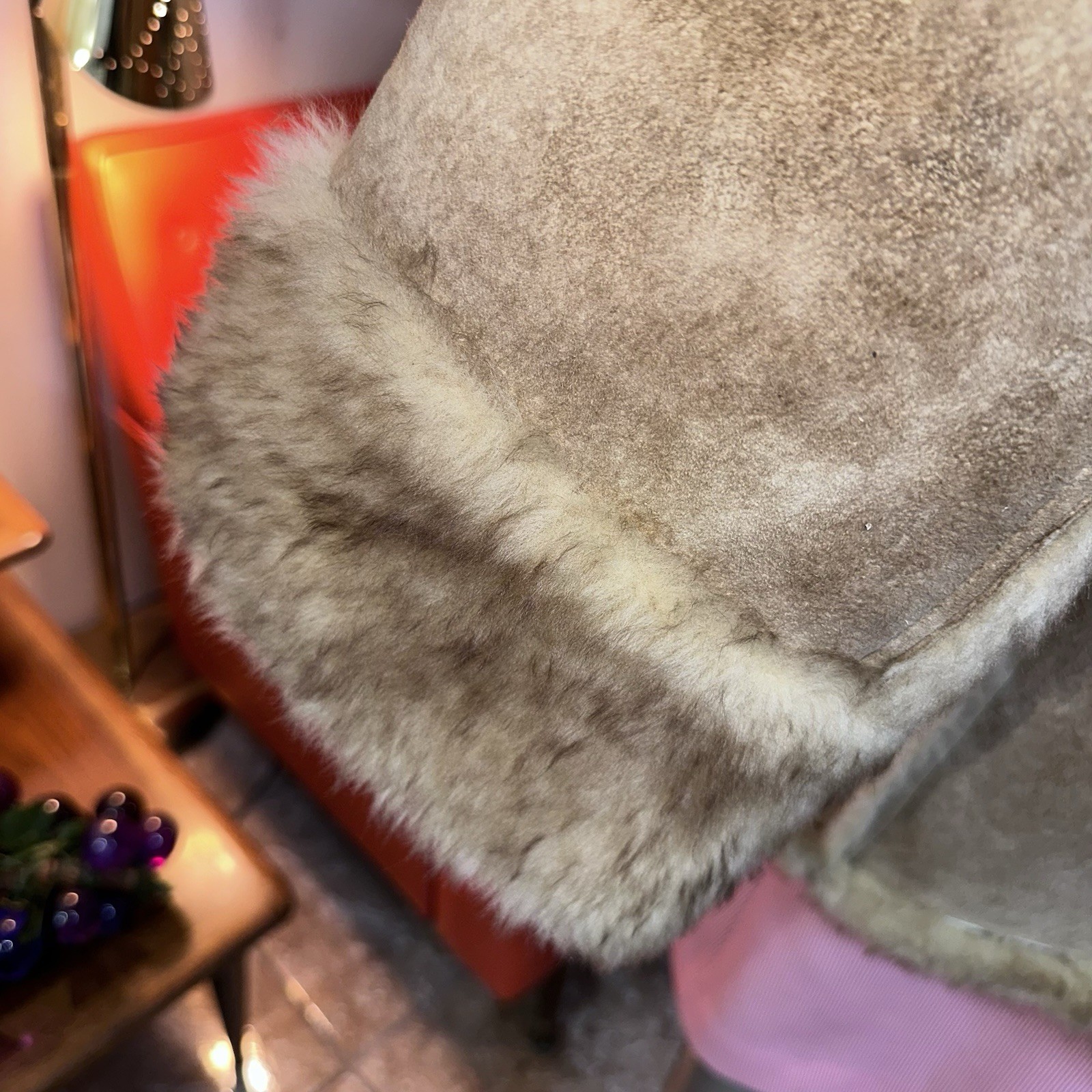 Ardney Sheepskin Shearling Coat Lamb Leather Rancher/Boho Womens Size M 13/14 image 9