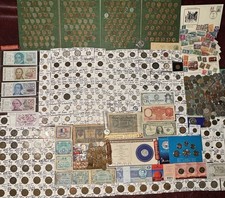 Huge Lot 800+ Coins/stamp/more~Silver WL/Mercury/Indian/Buffalo/“V”/IKE/JFK/VDB+