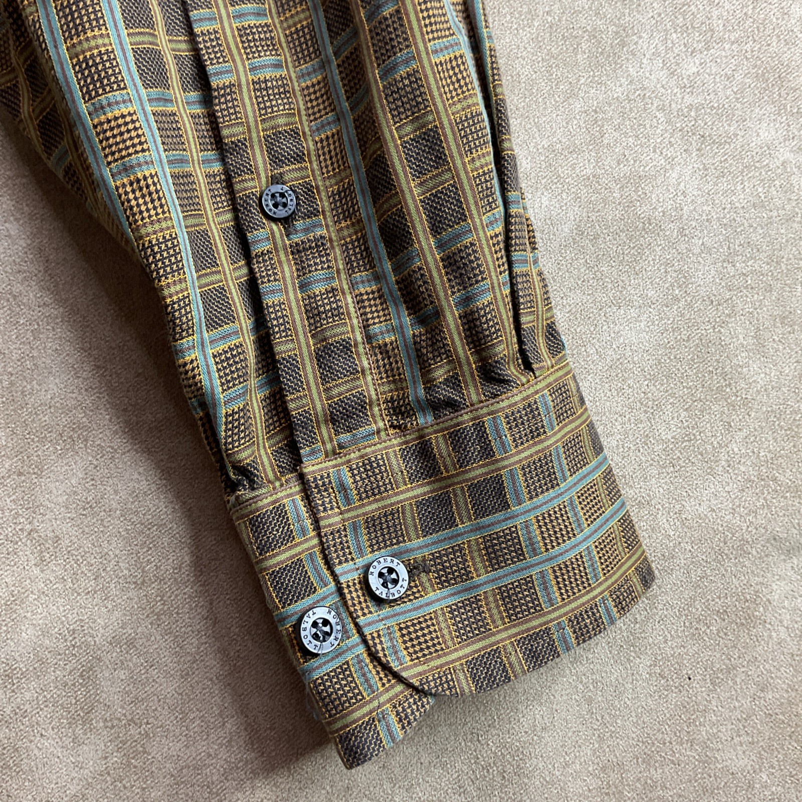 Robert Talbott Shirt Button Front Long Sleeve Che… - image 4