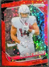 2025 Panini Prizm #145 Michael Wilson Red No Huddle - Color Match Cardinals #/99