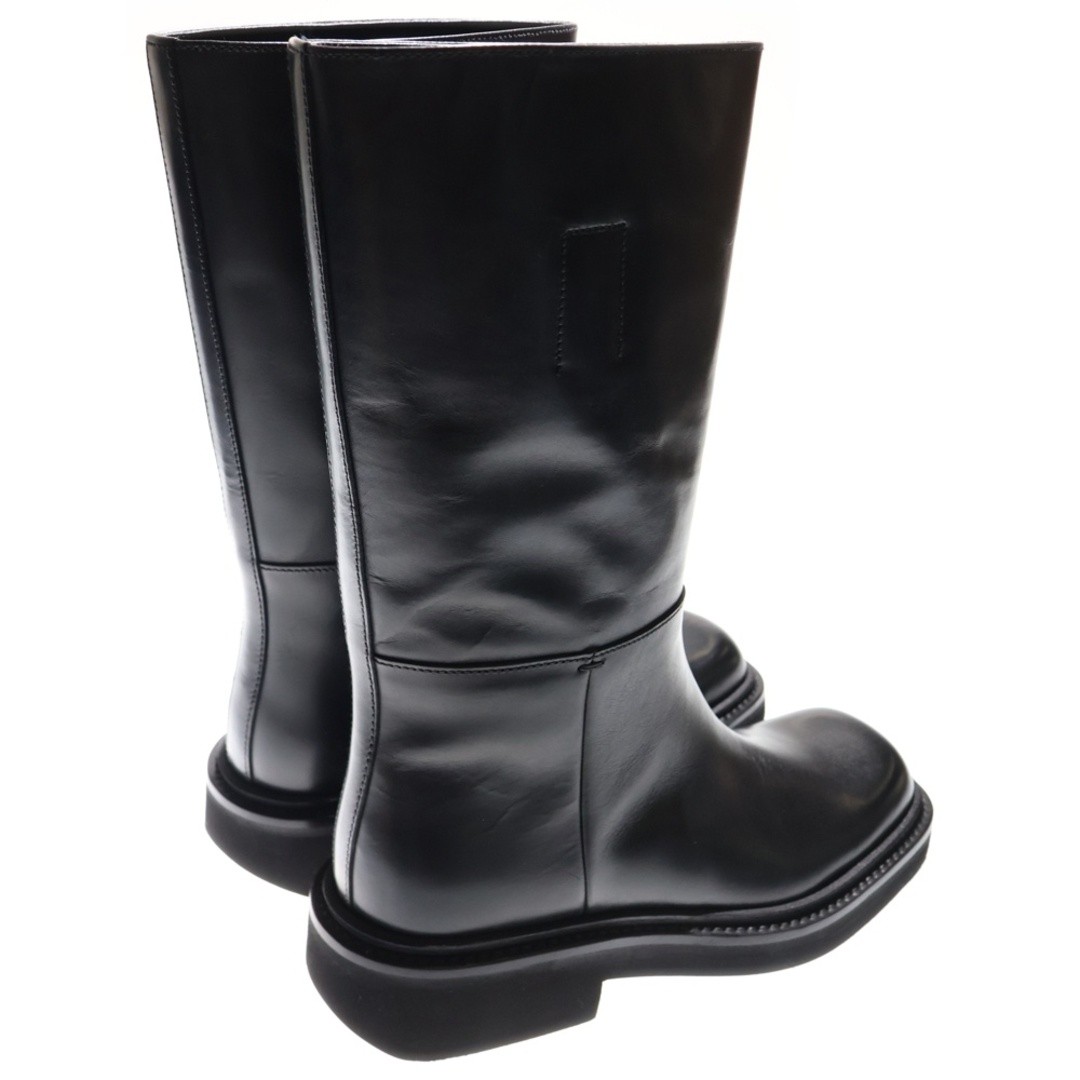 Prada Square Toe Platform Leather Long BOOTS Blac… - image 3