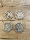 LOT OF 4 - 90% Silver Walking Liberty Half Dollar Circulated 1941194219431944