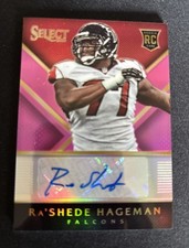 Ra'Shede Hageman 2014 Select Rookie Auto Pink Prizm Card #RA-RA Serial #/199. rookie card picture