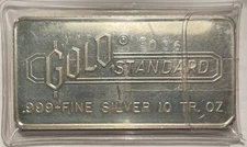 Engelhard Gold Standard 10oz .999 Silver Bar Rare Art Bar E Industries #119