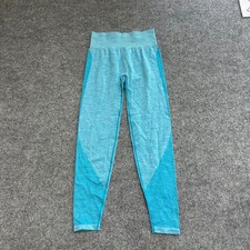 PINK Leggings Womens Size S Blue Seamless Marl High Waisted Athletic Yoga Pants