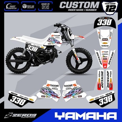 YAMAHA PW50 GRAFIK KIT PEEWEE GRAPHICS MINI BIKE TROY / BOOST WHITE