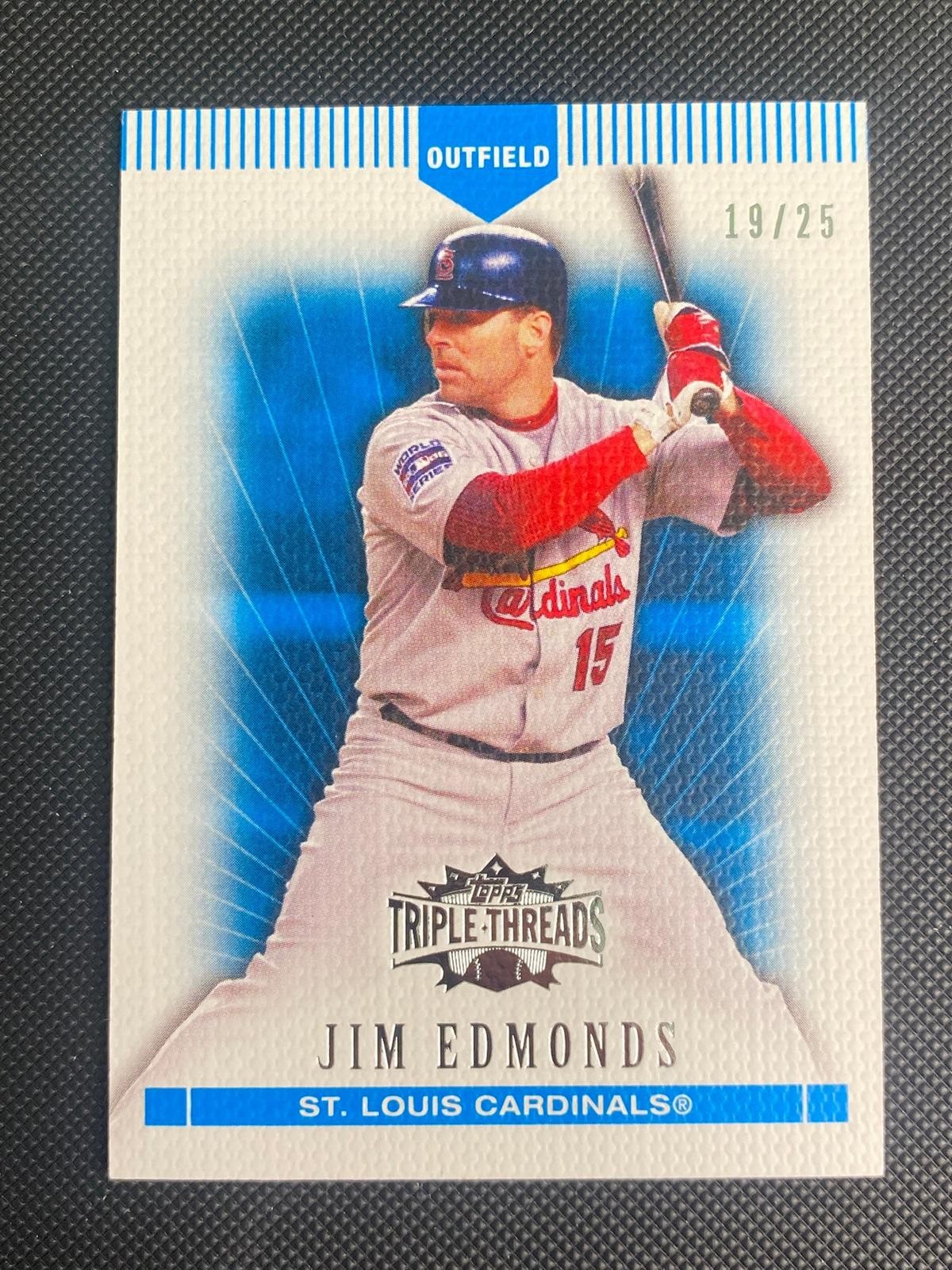 2007 Topps Triple Threads #117 Jim Edmonds Sapphire #/25