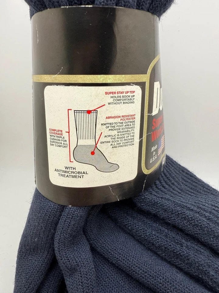 2 pares de calcetines de trabajo Durabilt súper resistentes para hombre 9-11 azul marino Foto 3 de 3