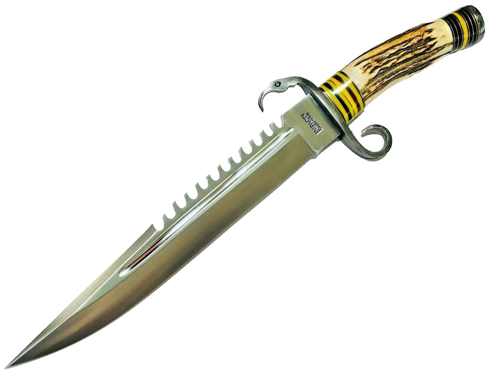 Impact Cutlery Custom Fixed Blade Combat Bone Handle Knife 18" Dagger Knives - Image 2 of 4