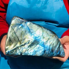 4.51LB Natural flash labradorite freeform quartz mineral specimen Healing decor