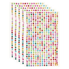 5 Sheet/2250Pcs Self Adhesive Acrylic Gem 3mm Sticker Gem Stones Multicolor