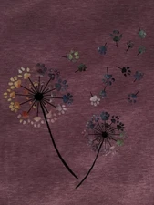 Flowered Woman’s Pink T-Shirt Large