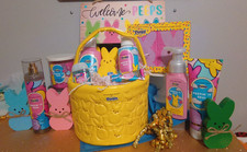 New Bath & Body Works Peep In It Real 10 Pc Set & Yellow Basket With Handle!!