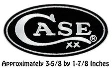 CASE XX KNIVES CASE BLACK PATCH-100% EMBROIDERED/PEEL-OFF ADHESIVE BACK (CASEB)