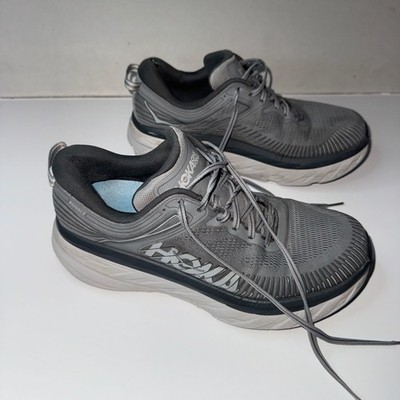 Hoka One One Bondi 7 Grey Running Shoes Size 9.5
