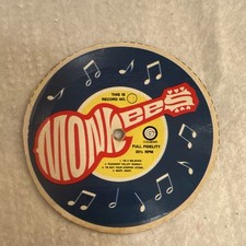 Monkeys Colgems Cereal Box Cardboard Record 33 1/3 RPM Vintage Rare Collectible