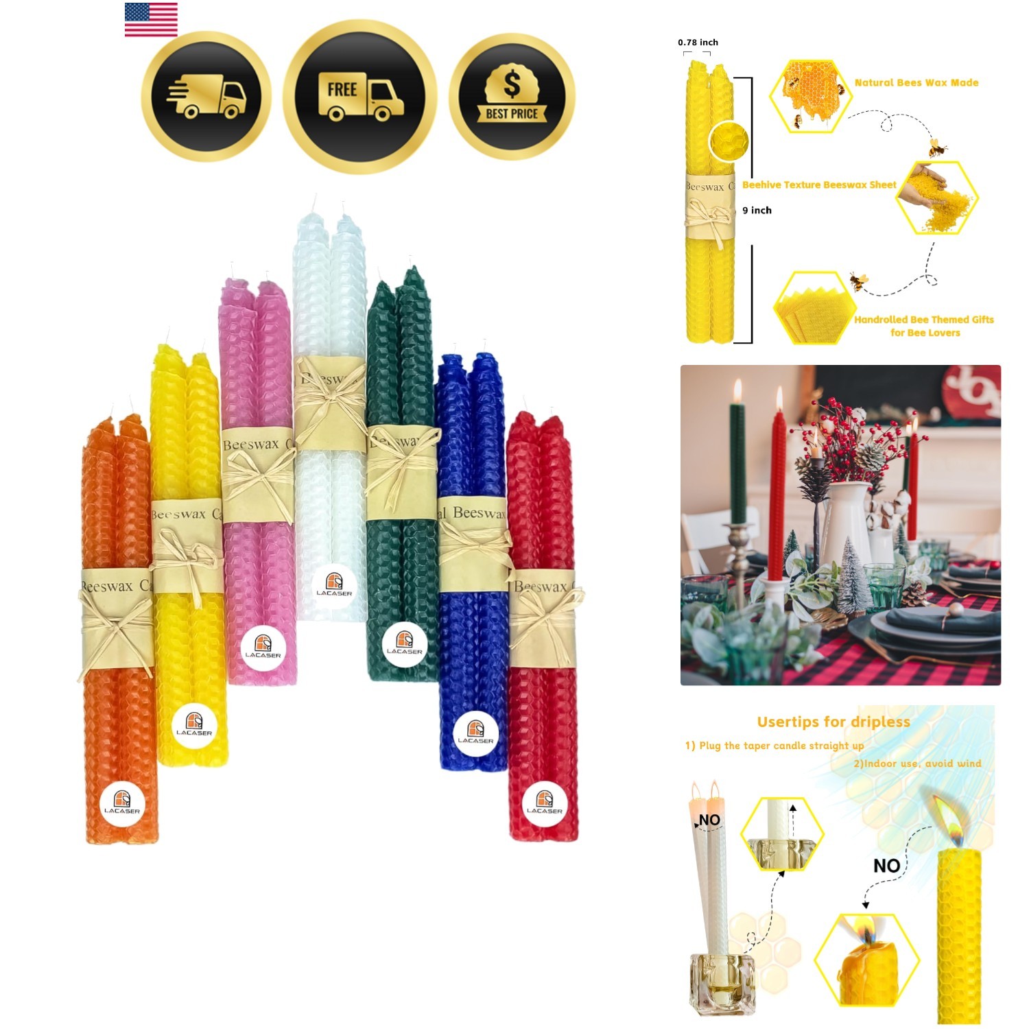 Bulk Rainbow Colors Smokeless Unscented 14pcs
