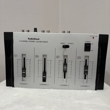 Radio Shack 4 Channel Stereo Sound Mixer 32-2056 Silver No TESTED