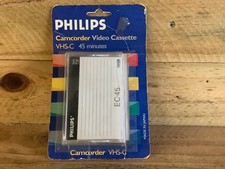PHILIPS CAMCORDER VIDEO CASSETTE VHS-C 45 min...