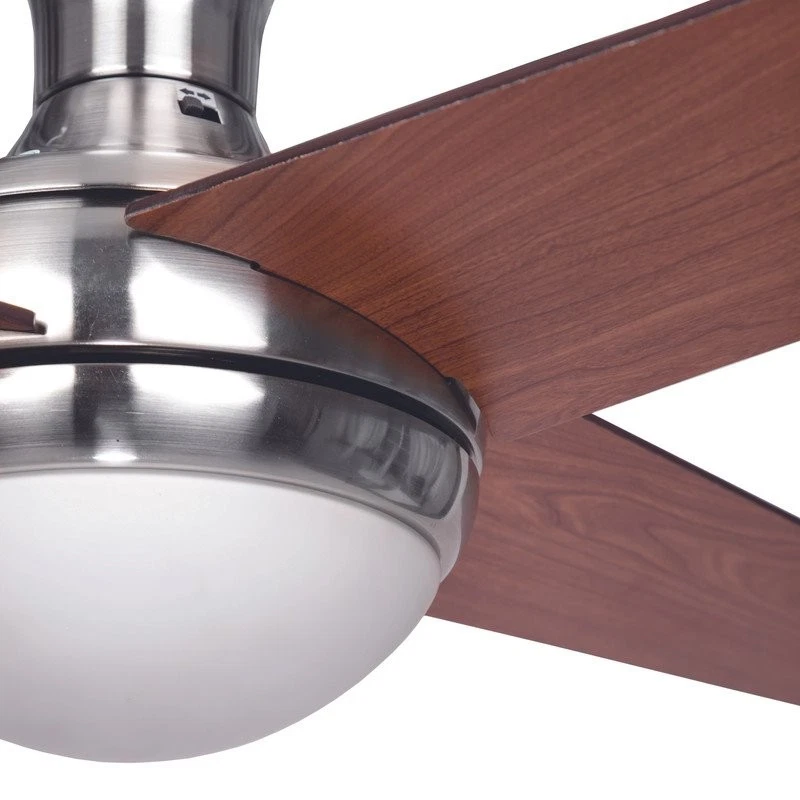 Yosemite Home Decor Taysom 2-Light 4-Blade Wood Ceiling Fan in Polished Nickel - Image 4 of 4