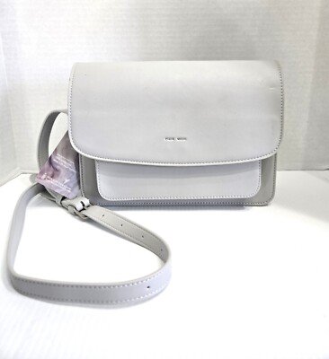 NEW Pixie Mood Zoe Crossbody Bag Vegan Leather Gray Cross Purse