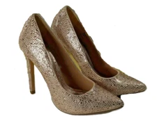 Diba Blush Blossom Pointed Toe Textured Heels Size 5.5 Rose Stone 701454