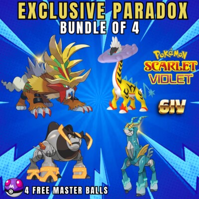 Pokemon Scarlet & Violet - GOUGING FIRE + RAGING BOLT + IRON BOULDER & CROWN