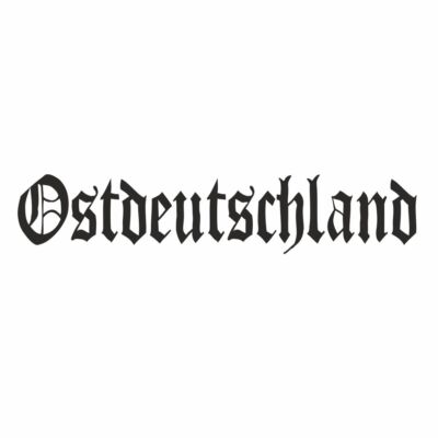 Aufkleber Sticker Ostdeutschland Schriftzug versch. Größen und Farben.