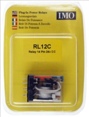2x IMO RL12C Steckleistungsrelais 14 PIN 5A 24V DC