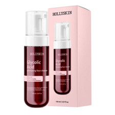 Espuma exfoliante facial de ácido glicólico Hollyskin con ácido glicólico y jugo de arce