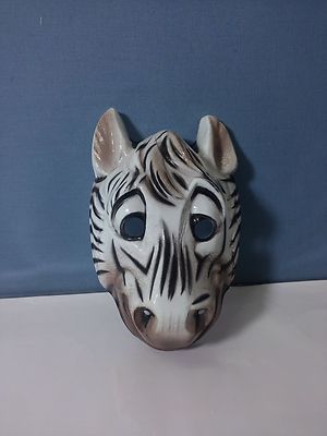 CARNEVALE MASCHERA ZEBRA PVC PARTY FESTA SFILATA IN COSTUME