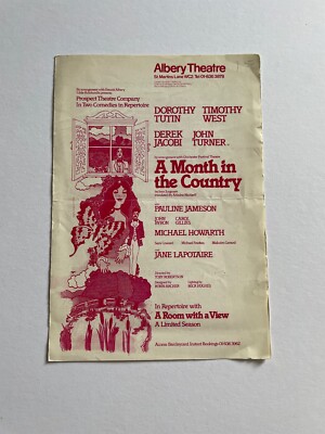 Vintage Playbill A Month in the Country (1975) Albery Theatre Dorothy Tutin