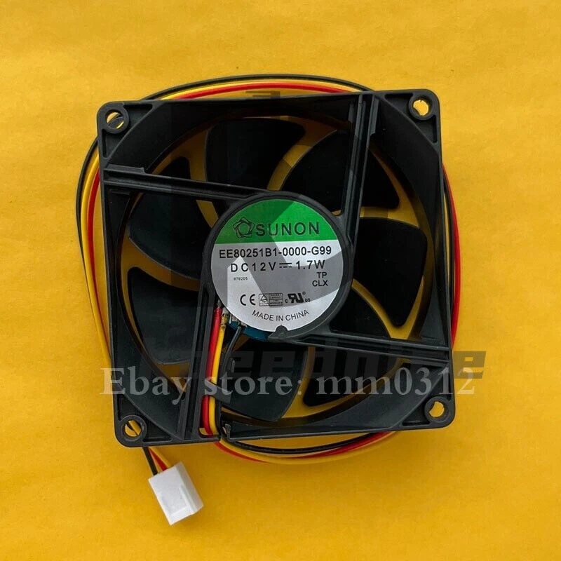 SUNON EE80251B1-0000-G99 12V 1.7W 8025 8cm large air volume silent cooling fan # - Image 2 of 2