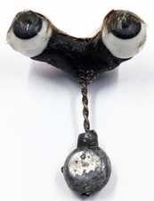 Vintage German Antique Hand Blown Rocker Glass Doll Eyes Blue 11mm BW3-41