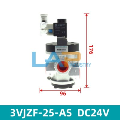 1PCS Two-position three-way solenoid valve 3VJZF-25-AS DC24V